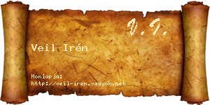 Veil Irén névjegykártya